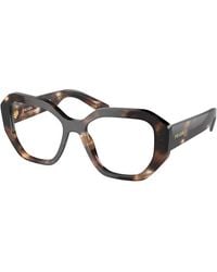 Prada - Pr A07V 07R1O1 Optical Frames Acetate Transparent Geometric Normal - Lyst