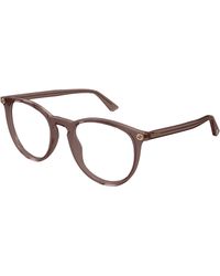 Gucci - Gg0027O 012 Optical Frames Acetate Transparent Round - Lyst