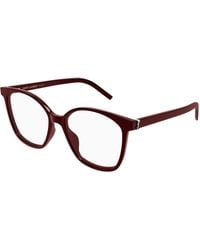 Saint Laurent - Sl M162 006 Optical Frames Acetate Transparent Round Antiriflesso - Lyst
