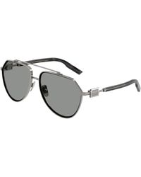 Dolce & Gabbana - Dg2315 04/1 Sunglasses Metal Pilot Normal - Lyst