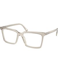 Miu Miu - Mu 08Xv 12U1O1 Optical Frames Acetate Transparent Squared Normal - Lyst