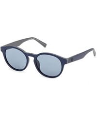 Timberland - Tb00077 91D Sunglasses Injected Smoke Round Polarized - Lyst