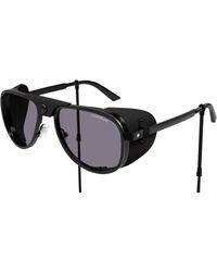 Montblanc - Mb0455S 001 Sunglasses Metal Smoke Pilot - Lyst