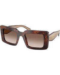 Prada - Pr D01S 00K10S Sunglasses Acetate Squared Normal Nuanced - Lyst