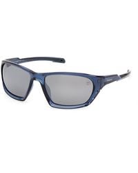 Timberland - Tb00092 90D Sunglasses Injected Smoke Squared Polarized - Lyst