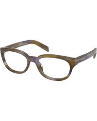 Prada - Pr D03Vu 23G1O1 Optical Frames Acetate Transparent Pantos Normal - Lyst
