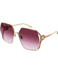 Gucci - Gg1322Sa 003 Sunglasses Metal Squared Normal Shaded - Lyst