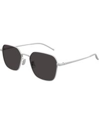Bottega Veneta - Bv1422Sa 002 Sunglasses Titanium Round - Lyst