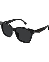 Saint Laurent - Sl M171/F 001 Sunglasses Acetate Squared - Lyst