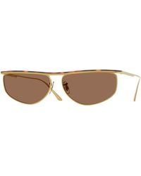 Oliver Peoples - Ov1367S 1986C 533273 Sunglasses Steel Geometric Normal - Lyst