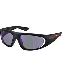 Prada Linea Rossa - Ps B03S 1Bo10J Sunglasses Injected Geometric Normal - Lyst