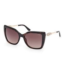 Guess - Gu00266 52F Sunglasses Injected Squared Normal - Lyst