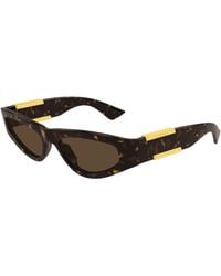Bottega Veneta - Bv1407S 002 Sunglasses Bio-Injected Cat Eye - Lyst