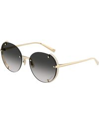 Tiffany & Co. - Tf3110Kb 62203C Sunglasses Metal Round Normal Shaded - Lyst