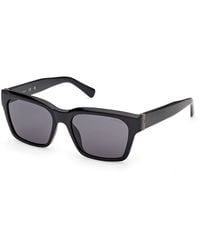 Guess - Gu00299 01D Sunglasses Injected Smoke Squared Polarized - Lyst