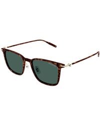 Montblanc - Mb0354S 001 Sunglasses Injected Squared - Lyst