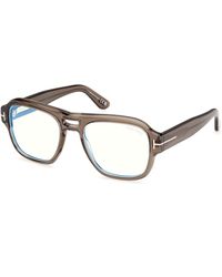 Tom Ford - Ft6085-B 48 Optical Frames Acetate Squared Normal - Lyst