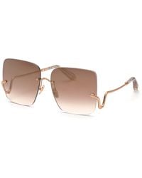 Roberto Cavalli - Src061 8Fcg Sunglasses Metal Squared Anti-Glare Shaded - Lyst