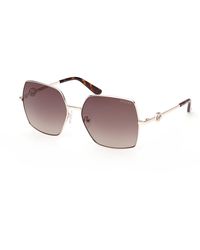 Guess - Gu00285 32F Sunglasses Metal Squared Normal - Lyst