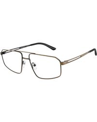 Emporio Armani - Ea1184 3001 Optical Frames Metal Transparent Pilot Normal - Lyst