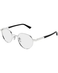 Gucci - Gg1963O 001 Optical Frames Metal Transparent Round - Lyst