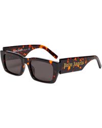 Palm Angels - Peri006 Palm 6407 Dark Dark Sunglasses Acetate Squared Normal - Lyst