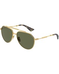 Dolce & Gabbana - Dg2302 02/58 Sunglasses Metal Pilot Polarized - Lyst