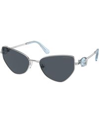 Swarovski - Sk7003 400187 Sunglasses Metal Geometric Normal - Lyst