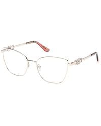 Guess - Gu50316 033 Optical Frames Metal Cat Eye Normal - Lyst