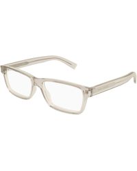 Saint Laurent - Sl 622 013 Optical Frames Acetate Transparent Squared - Lyst