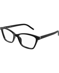 Saint Laurent - Sl M128 001 Optical Frames Acetate Transparent Cat Eye Anti-Glare - Lyst