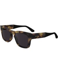 Calvin Klein - Ck23539S 281 Sunglasses Acetate Smoke Squared Normal Normal - Lyst