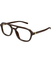 Gucci - Gg1673Oa 002 Optical Frames Acetate Transparent Pilot - Lyst
