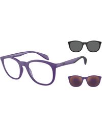 Emporio Armani - Ea4211 52461W Sunglasses Injected Transparent Pantos Normal - Lyst