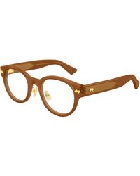 Bottega Veneta - Bv1405Oa 003 Optical Frames Acetate Transparent Round - Lyst