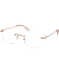 Swarovski - Sk1038 4014 Optical Frames Metal Transparent Round Normal - Lyst