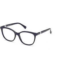 Max Mara - Mm5239 001 Optical Frames Acetate Round Normal - Lyst