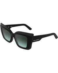 KARL LAGERFELD - Kl6204S 001 Sunglasses Acetate Squared Normal Shaded - Lyst