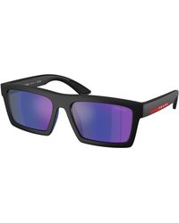 Prada Linea Rossa - Ps A07S 1Bo05U Sunglasses Injected Squared Normal - Lyst