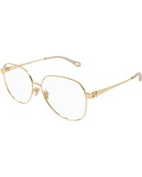 Chloé - Ch0307O 001 Optical Frames Metal Transparent Round - Lyst