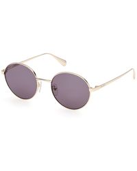 MAX&Co. - Mo0166 32E Sunglasses Metal Smoke Round Normal - Lyst