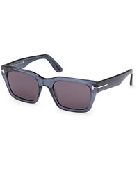 Tom Ford - Ft1333 Andy-02 90A Sunglasses Acetate Smoke Squared Normal - Lyst