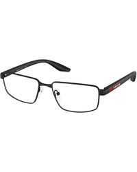 Prada Linea Rossa - Ps 52Rv Dg01O1 Optical Frames Metal Squared Normal - Lyst