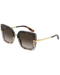 Dolce & Gabbana - Dg4373 327813 Sunglasses Plastic Squared Normal Nuanced - Lyst