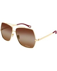 Chloé - Ch0278S 001 Sunglasses Metal Squared - Lyst