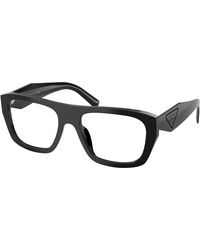 Prada - Pr D07Vu 16K1O1 Optical Frames Acetate Transparent Squared Normal - Lyst