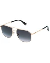Police - Splr76 Grind 3 300 Sunglasses Metal Smoke Squared Normal Nuanced - Lyst