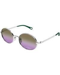 Chloé - Ch0326S 002 Sunglasses Metal Round - Lyst