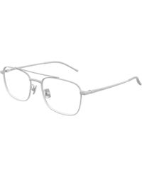 Bottega Veneta - Bv1425Oa 002 Optical Frames Titanium Transparent Squared - Lyst