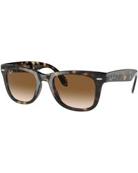 Ray-Ban - Rb4105 Folding Wayfarer Sunglasses - Lyst